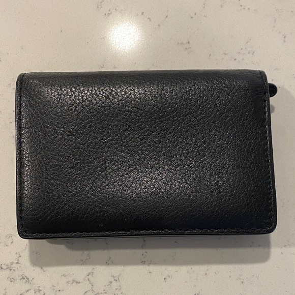 Michael Kors Black Leather Wallet with Gold Plate - Picture 3 of 7